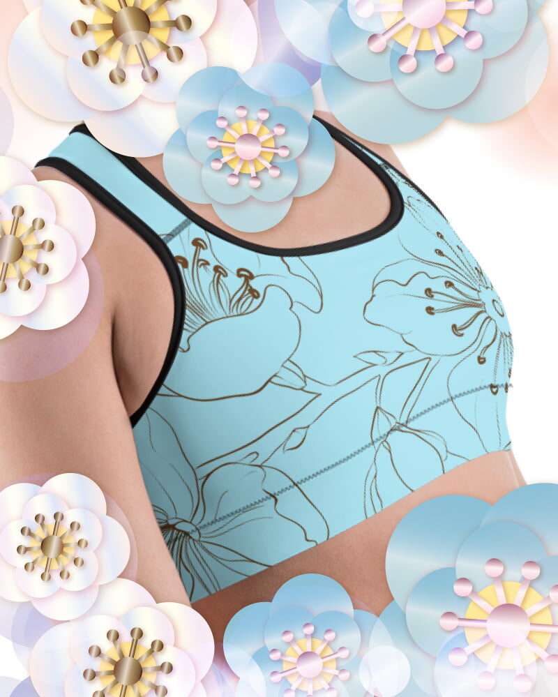 UK-Bra-238 E-1-3 Kenji V T-Racerback Bra