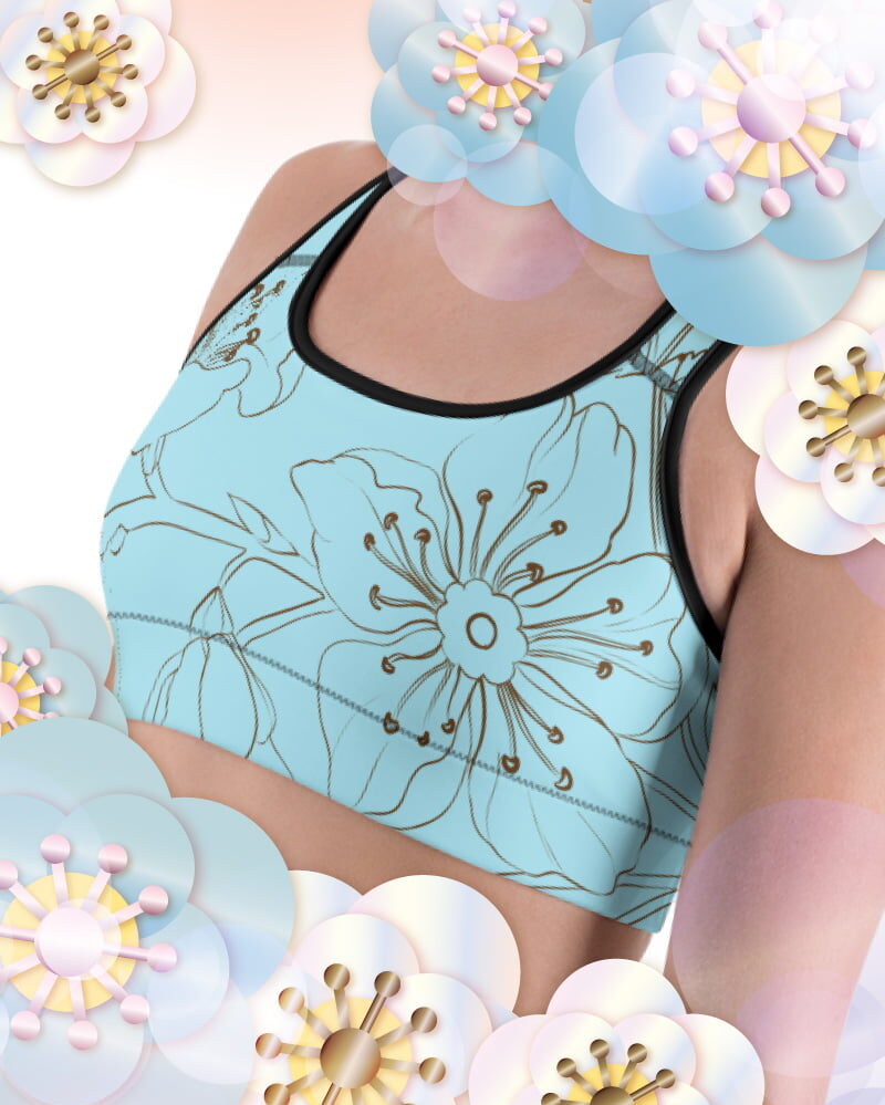 UK-Bra-238 E-1-2 Kenji V T-Racerback Bra