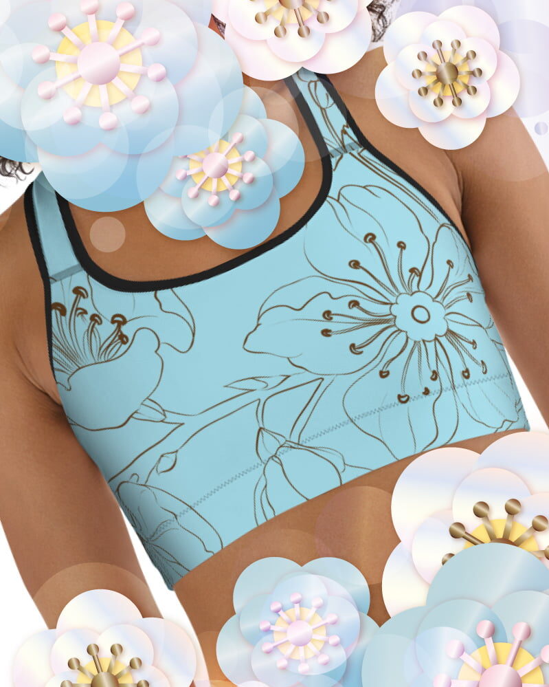 UK-Bra-238 E-1-1 Kenji V T-Racerback Bra